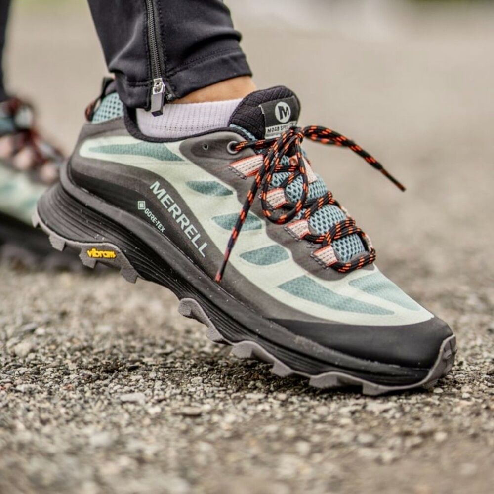 Merrell Moab Speed GTX Gore-Tex Womens Hiking Trail Shoes Vibram Soles 8.5